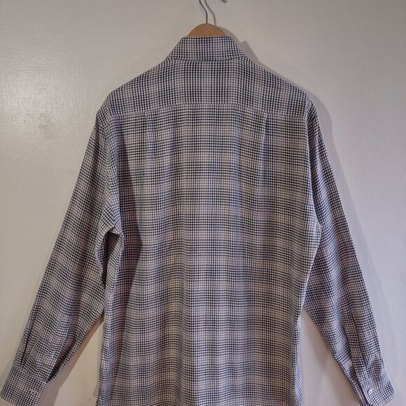 Calder Carmel Limited Edition Mens Button Up Plaid Shirt Business Casual Medium - Picture 6 of 11